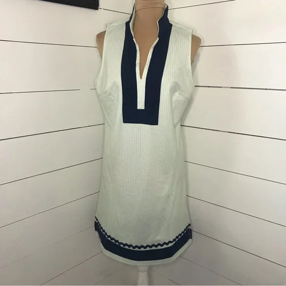 mint green tunic dress Green Hibiscus Garden Upf50+ Scalloped Travel Dress - Green/white - Size S